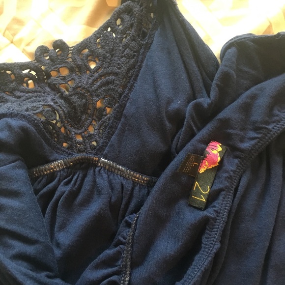 ⭐️SALE Navy Blue Halter Sun Dress Detail Tie Top - Picture 8 of 8